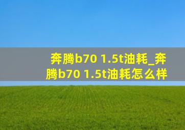 奔腾b70 1.5t油耗_奔腾b70 1.5t油耗怎么样